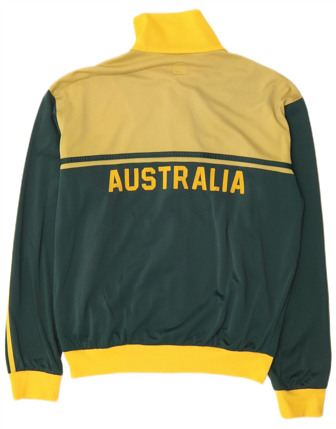 Adidas Mens Graphic Tracksuit Top Jacket Large Yellow Colourblock Polyamide