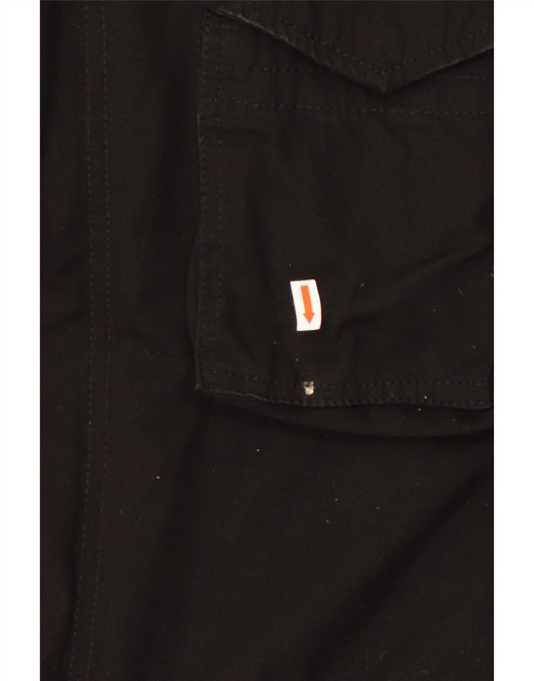 BRANDIT Mens Graphic Hooded Military Jacket UK 40 Large Black Polyester