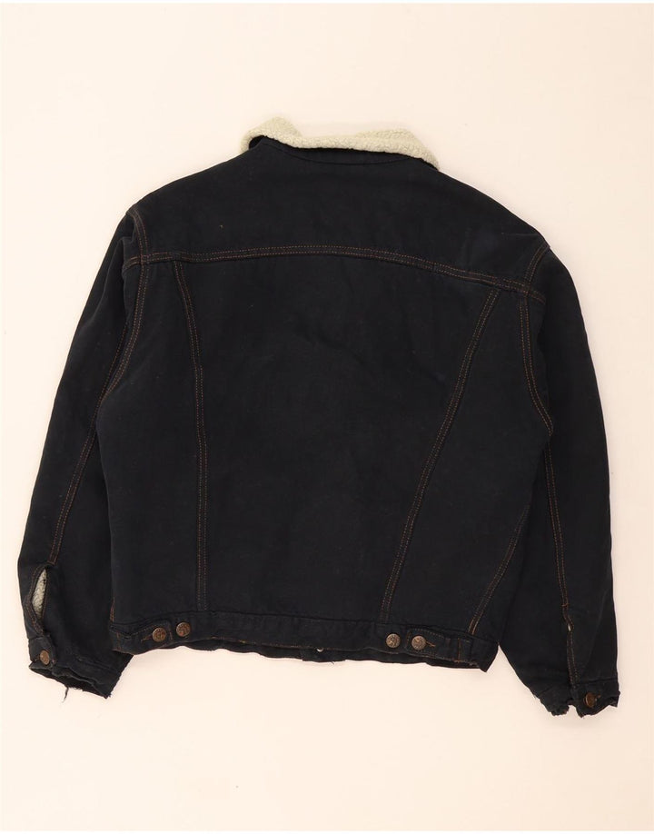 AMERICANINO Mens Denim Jacket UK 36 Small Navy Blue