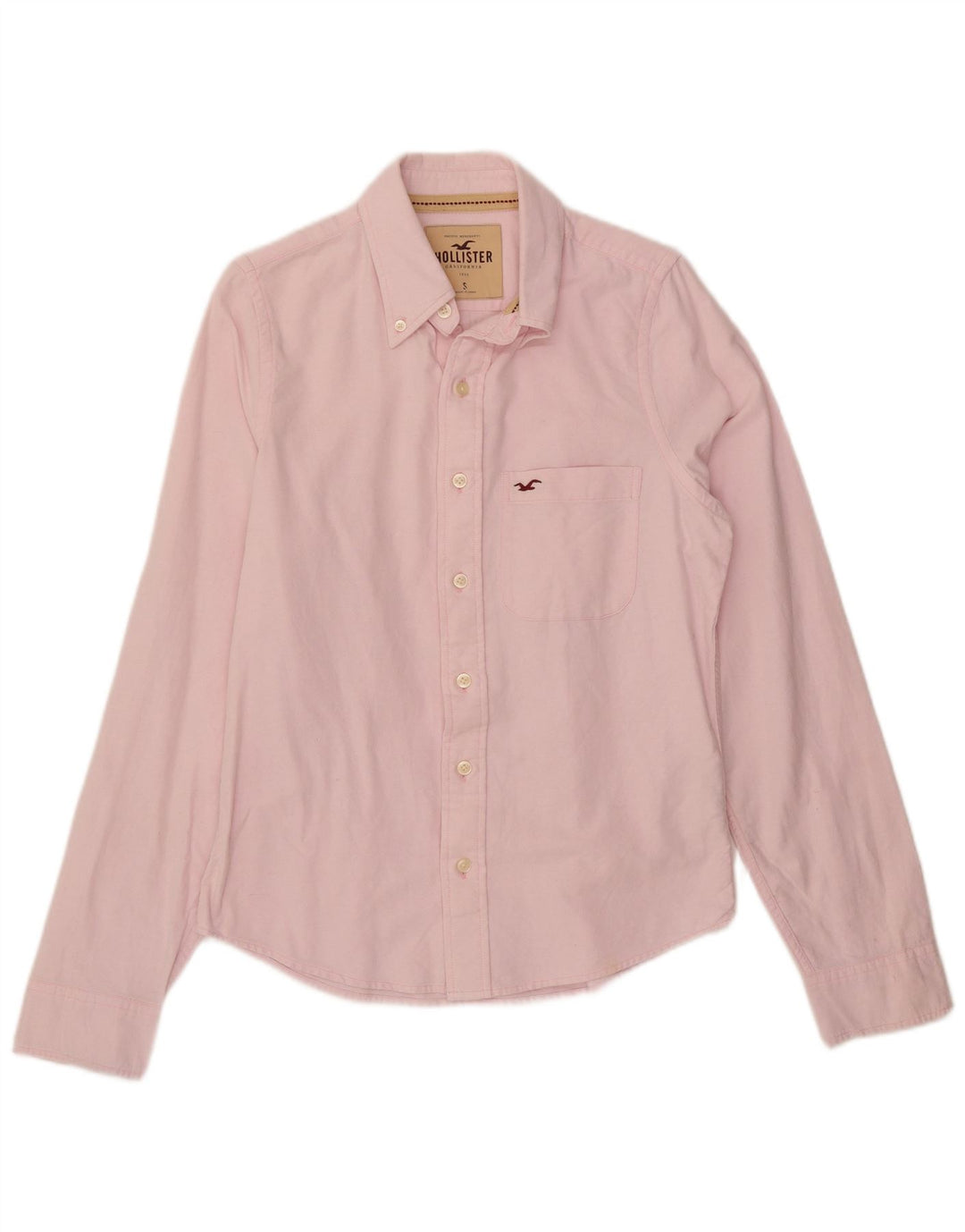 Hollister Mens Shirt Small Pink Cotton