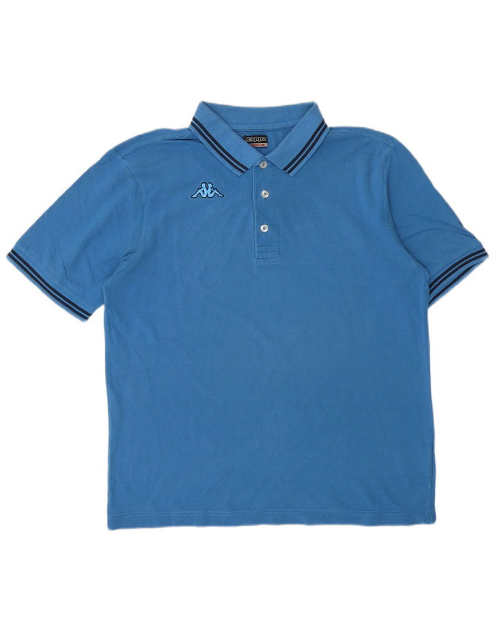 Kappa Mens Polo Shirt Medium Blue Cotton