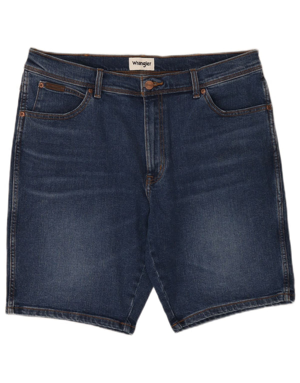 Wrangler Mens Denim Shorts W36 Large Navy Blue Cotton