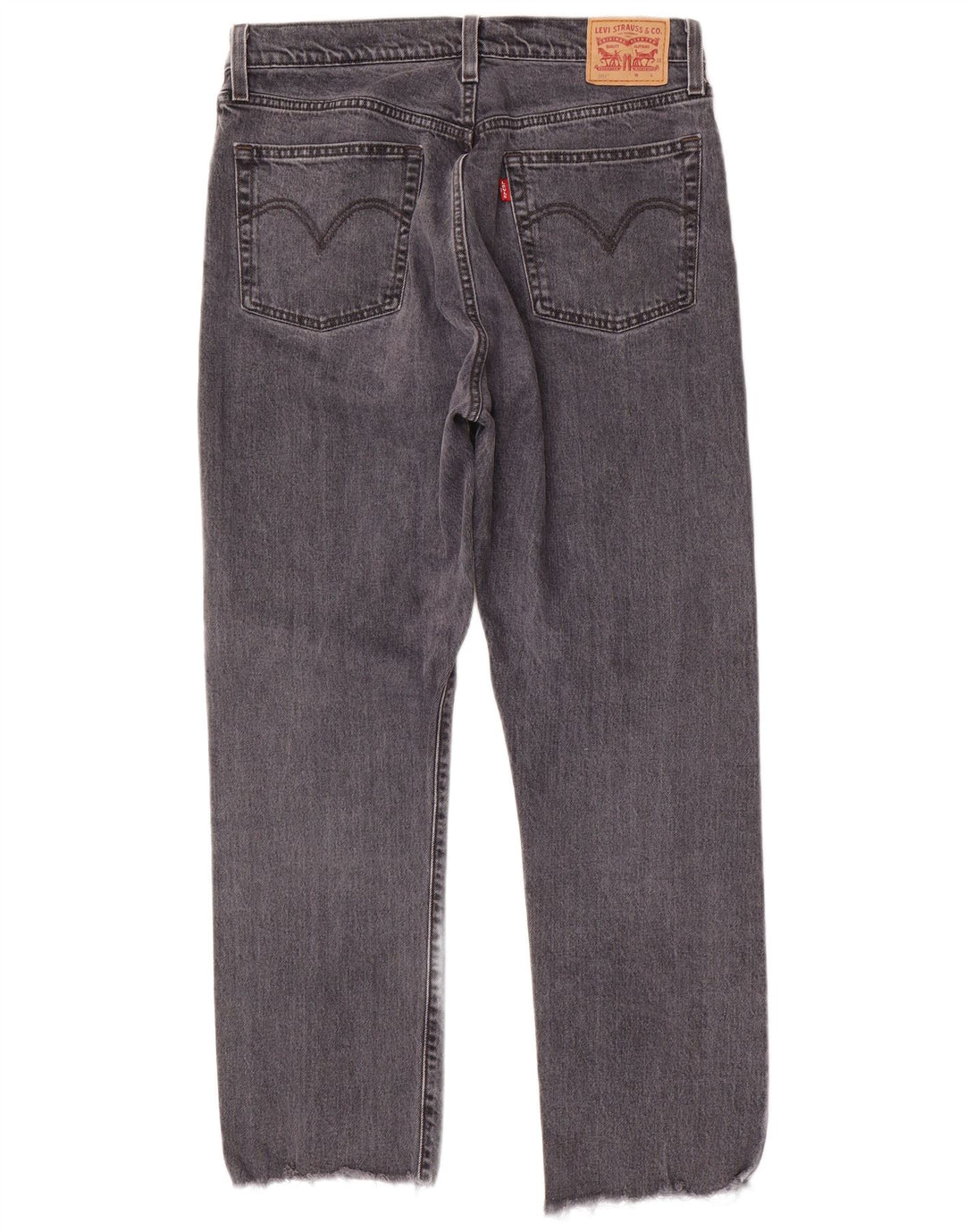 LEVI'S Mens 501 Straight Jeans W31 L28 Grey Cotton