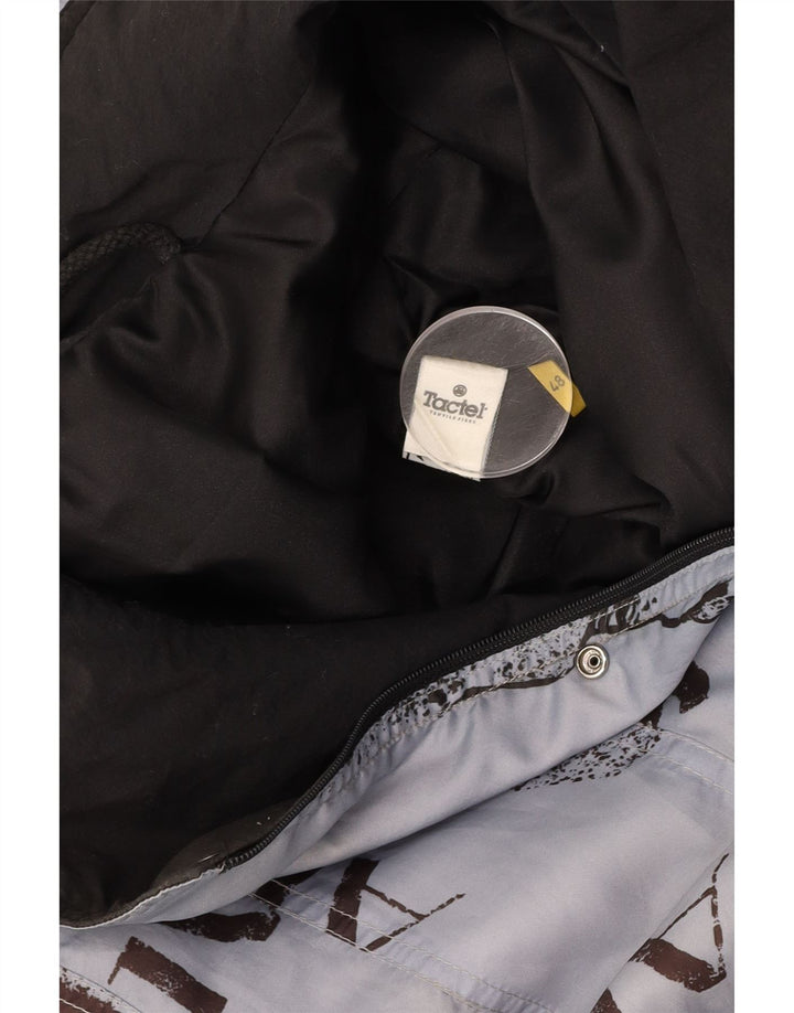 TACTEL Mens Graphic Anorak Jacket UK 48 4XL Blue Polyamide