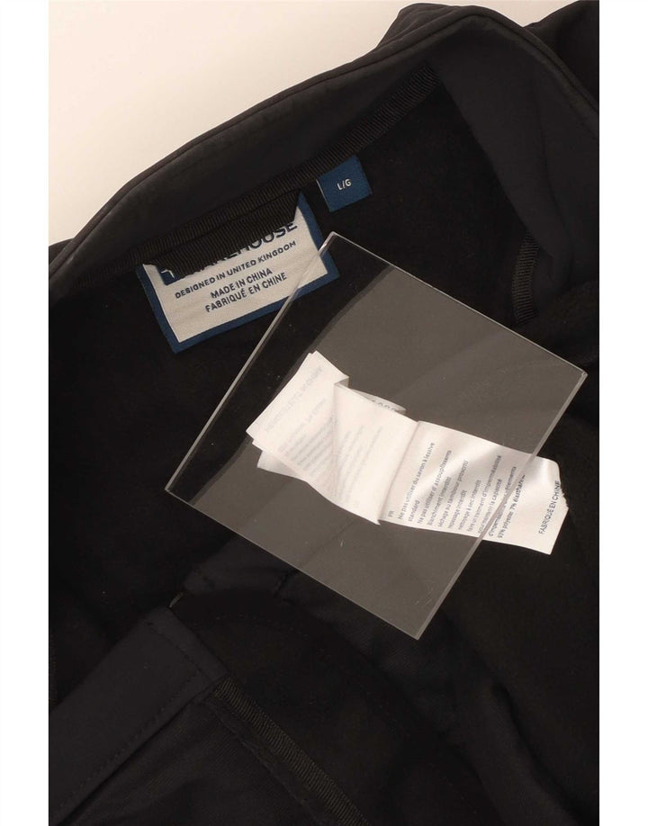 Mountain Warehouse Mens Tracksuit Top Jacket Large Black Polyester