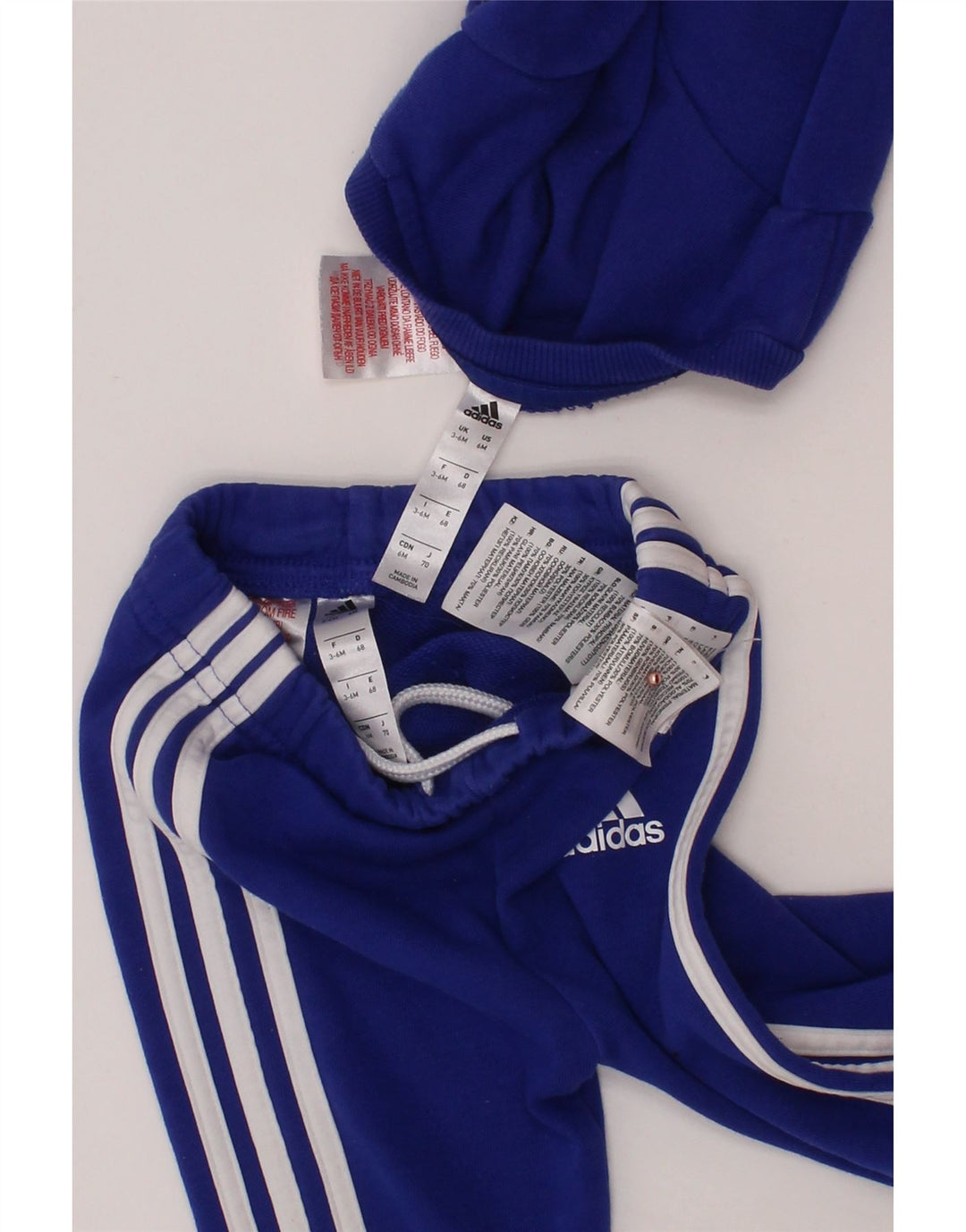 ADIDAS Baby Boys Graphic Full Tracksuit 3-6 Months  Blue Cotton