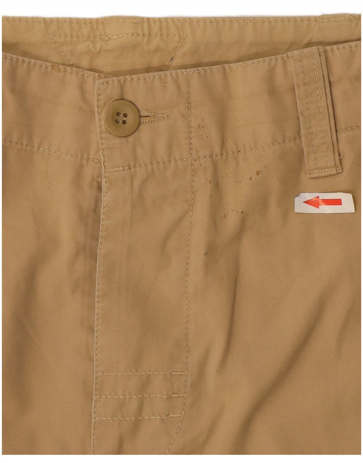 Meltin' Pot Mens Cargo Shorts W34 Large Beige Cotton