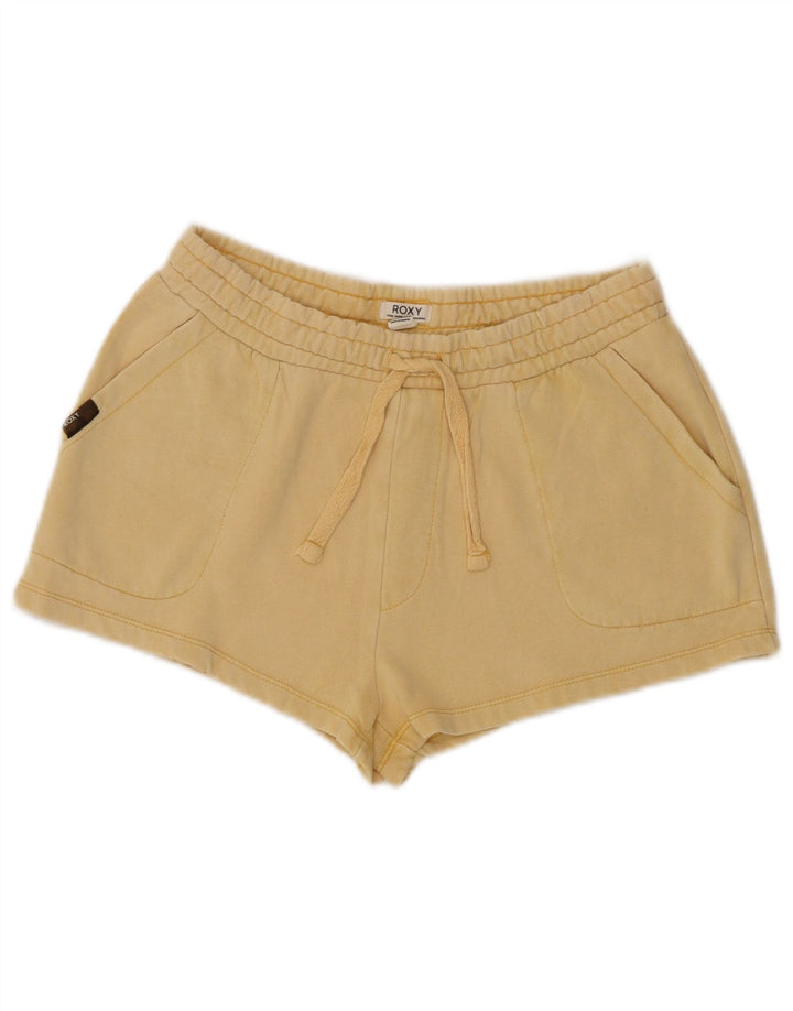 Roxy Womens Sport Shorts UK 14 Medium Yellow Cotton