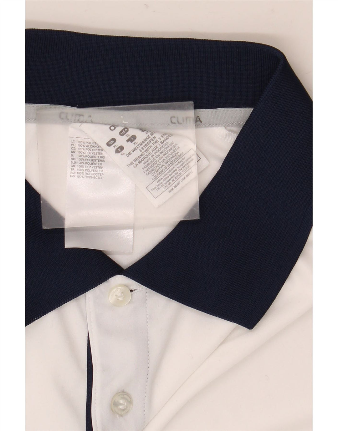 Adidas Mens Polo Shirt XL White Colourblock Polyester