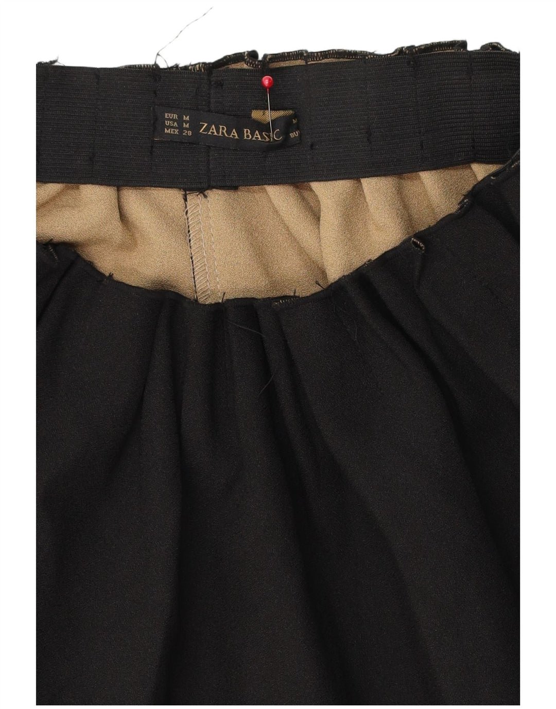 Zara Womens A-Line Skirt Medium W28  Black
