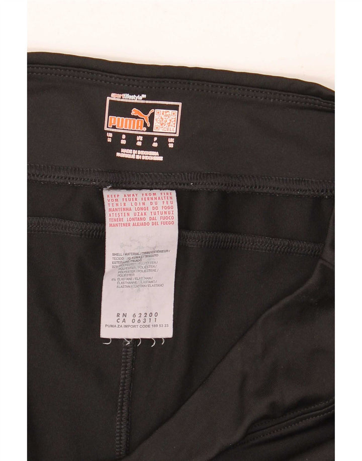 Puma Womens Flare Tracksuit Trousers UK 12 Medium Black Polyester