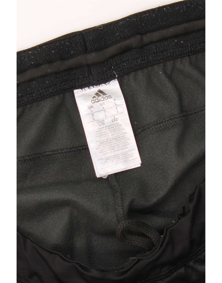 Adidas Mens Climawarm Tracksuit Trousers Large Black Polyester