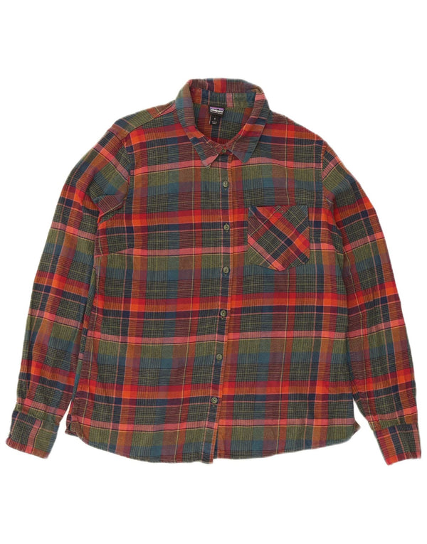 Patagonia Womens Long Sleeve Flannel Shirt UK 10 Small Multicoloured Plaid