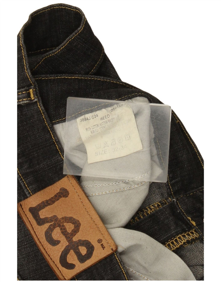 Lee Mens REED Straight Jeans W32 L28 Black Polyester