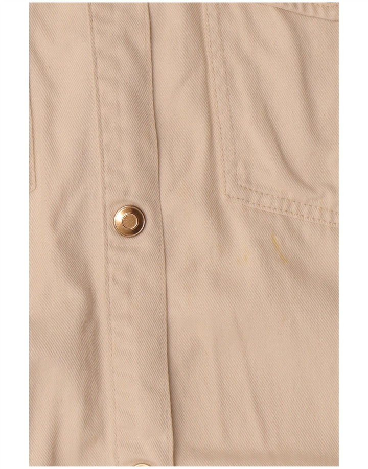 Zara Womens Bomber Jacket UK 10 Small Off White Cotton
