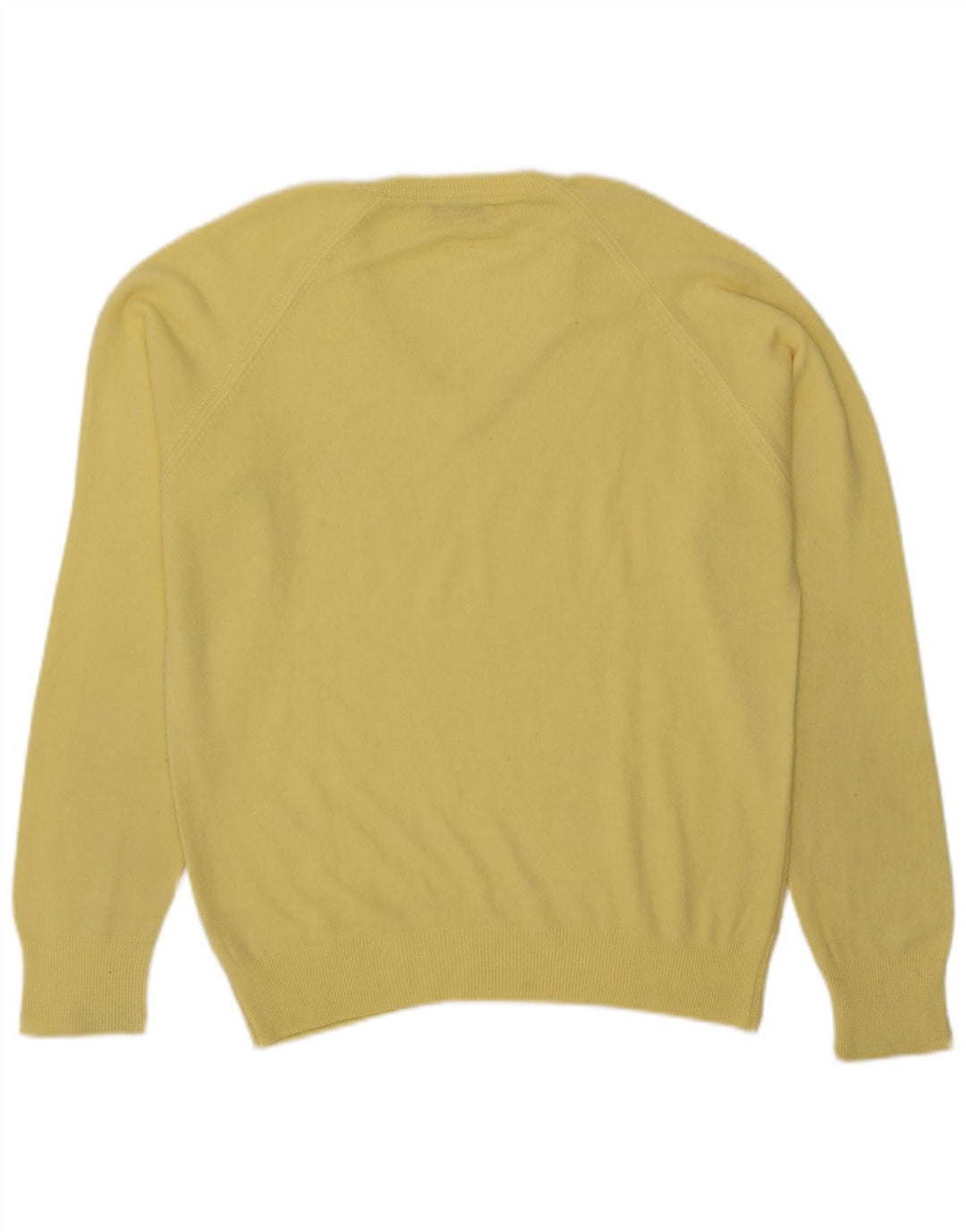 Kappa Mens V-Neck Jumper Sweater Medium Yellow Acrylic