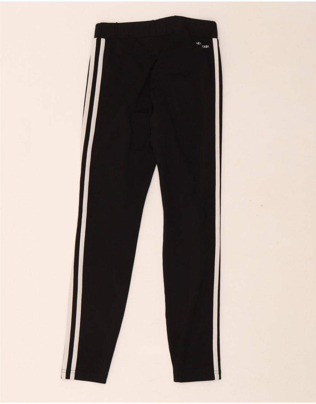 ADIDAS Girls Aeroready Leggings 11-12 Years Black Polyester