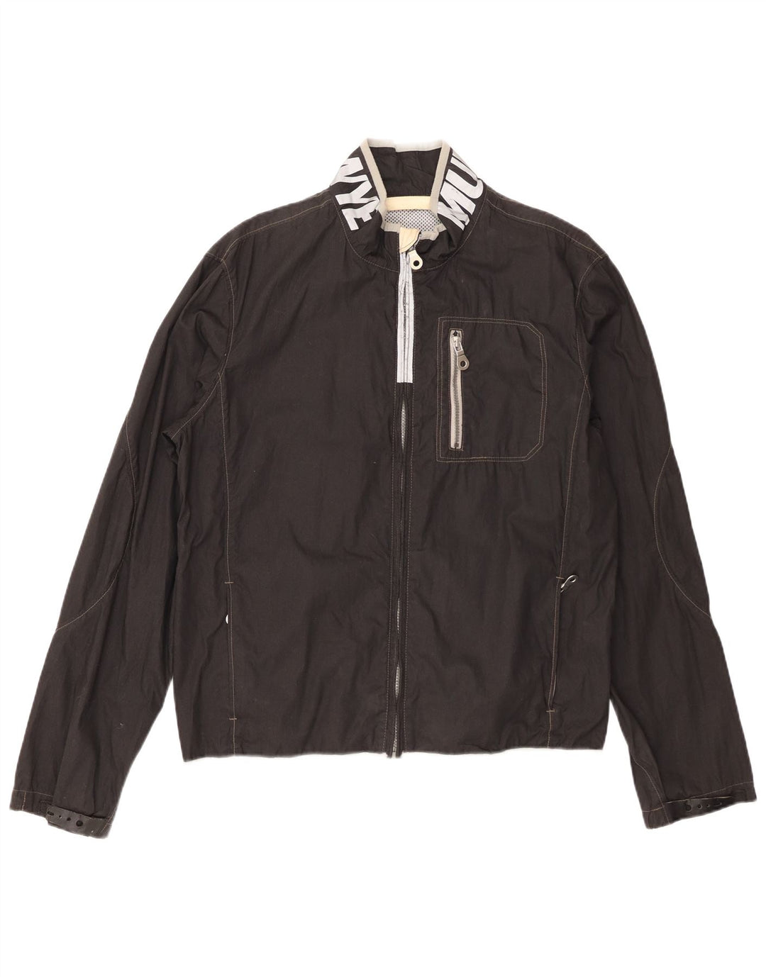 Murphy & Nye Womens Graphic Bomber Jacket UK 18 XL Black Cotton