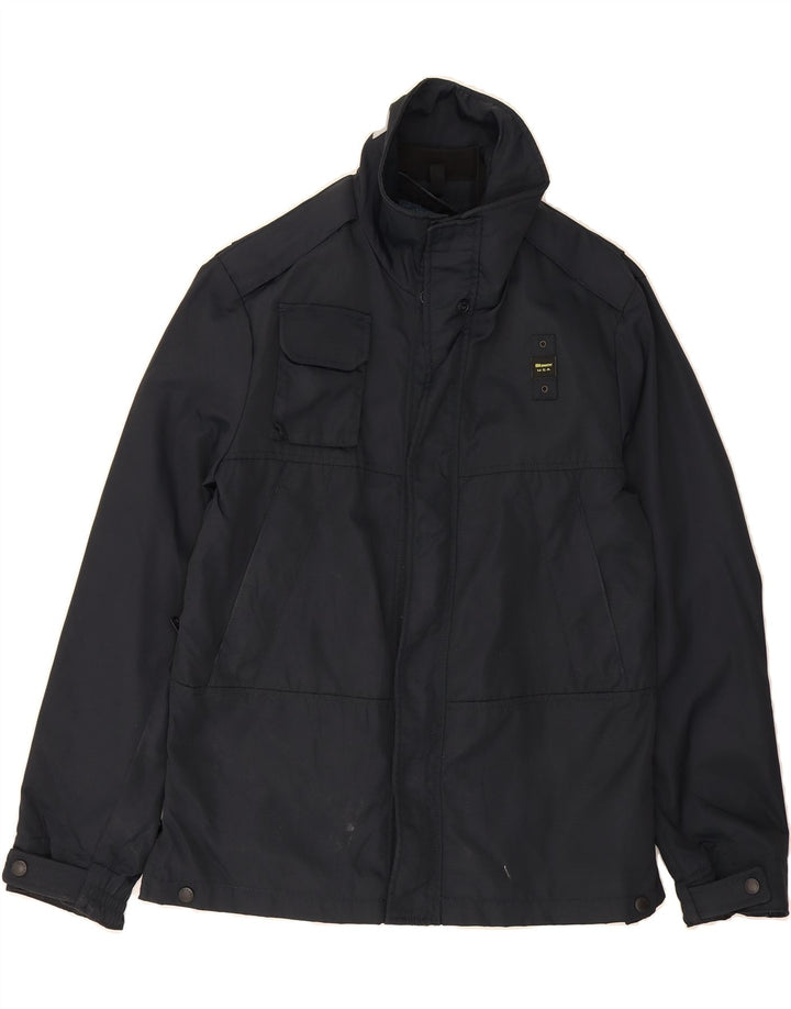 BLAUER Mens Military Jacket UK 38 Medium Navy Blue Vintage Blauer and Second-Hand Blauer from Messina Hembry 