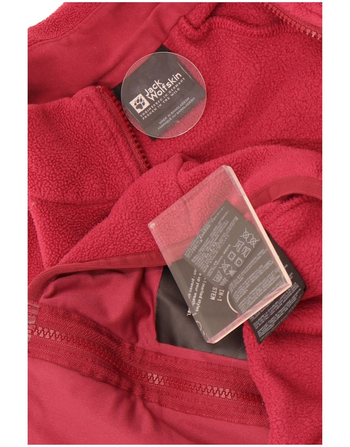 Jack Wolfskin Womens Liner Fleece Jacket UK 10 Small Pink Polyester