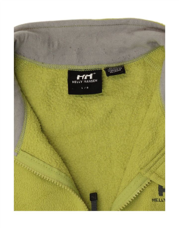 HELLY HANSEN Womens Fleece Gilet UK 16 Large Green Colourblock Polyester