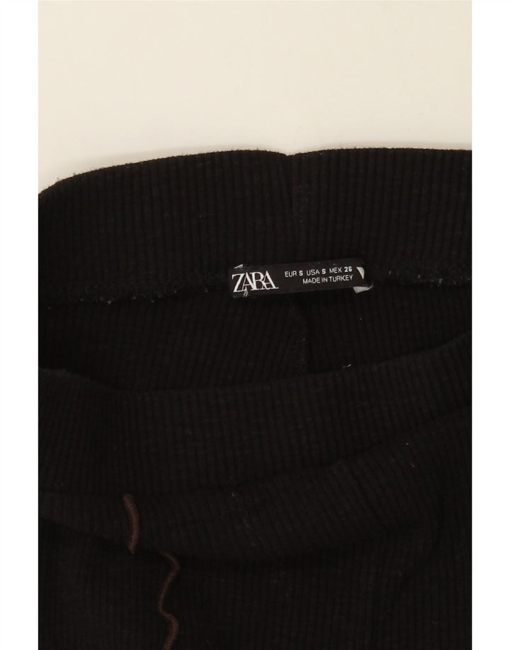 ZARA Womens Bootcut Casual Trousers Small W26 L31 Black Vintage Zara and Second-Hand Zara from Messina Hembry 