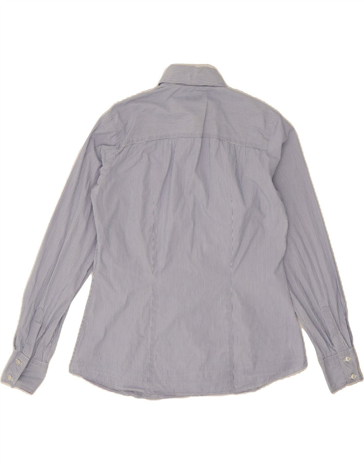 PAUL & SHARK Womens Shirt US 8 Medium Blue Pinstripe Cotton Vintage Paul & Shark and Second-Hand Paul & Shark from Messina Hembry 