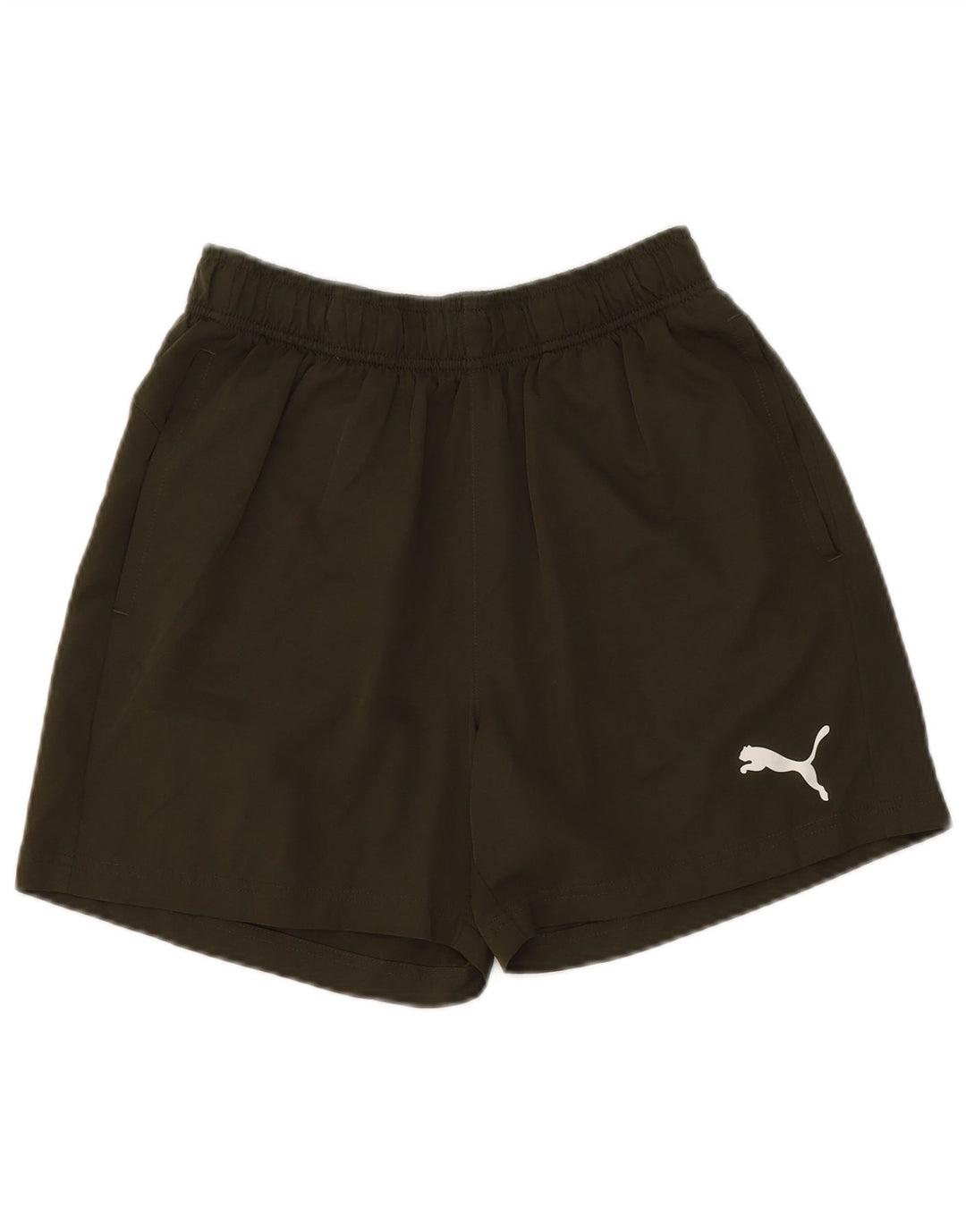 Puma Womens Sport Shorts UK 12 Medium  Green Polyester
