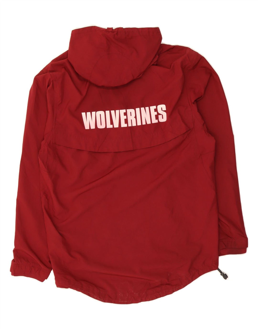 NIKE Womens Graphic Hooded Anorak Jacket UK 18 XL Red Polyester Vintage Nike and Second-Hand Nike from Messina Hembry 