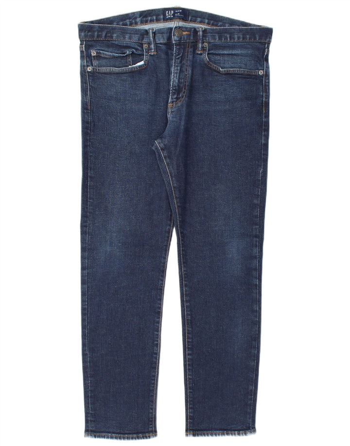 GAP Mens Slim Jeans W34 L28 Navy Blue Cotton