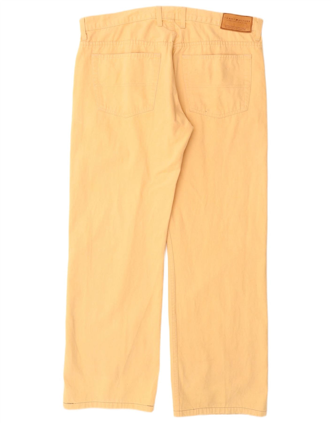TOMMY HILFIGER Mens Straight Casual Trousers W38 L31 Beige Cotton