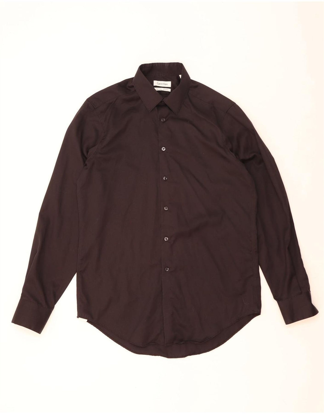 Calvin Klein Mens Slim Fit Shirt Size 15 1/2 Medium Black