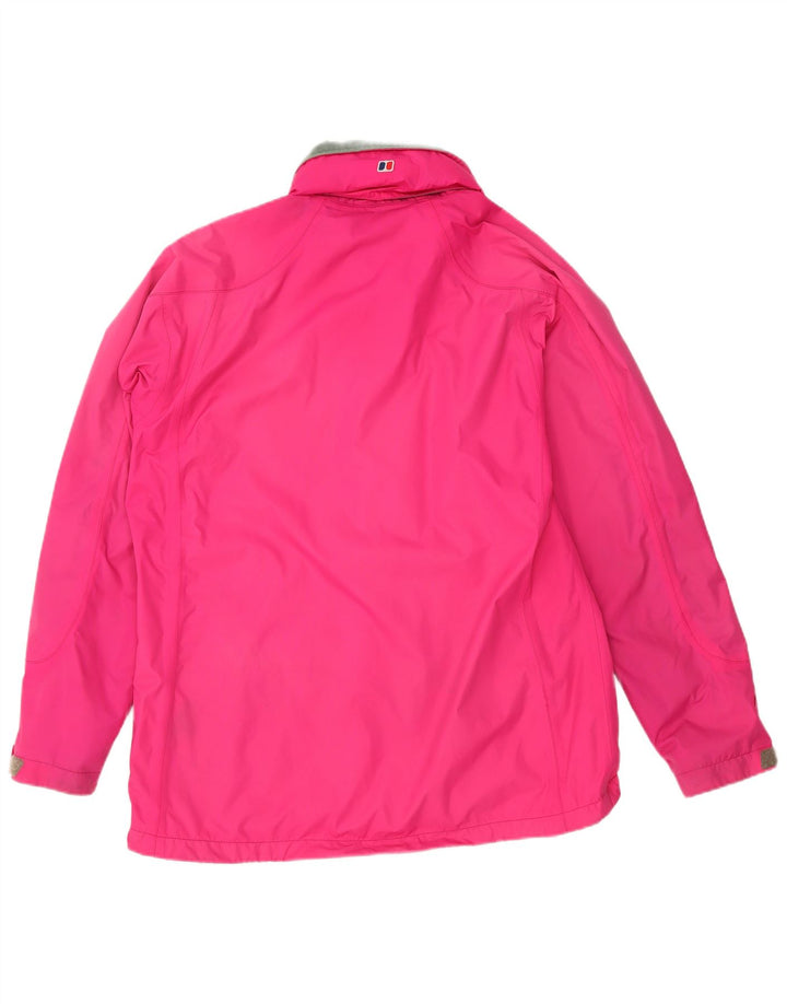BERGHAUS Womens Oversized Rain Jacket UK 16 Large Pink Nylon