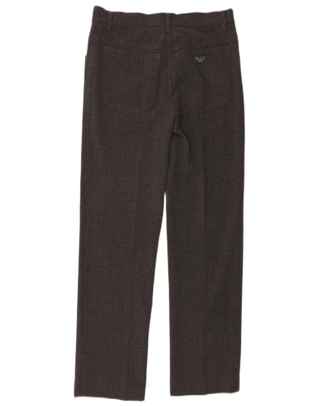 Armani Womens Straight Casual Trousers W30 L28 Grey Polyester
