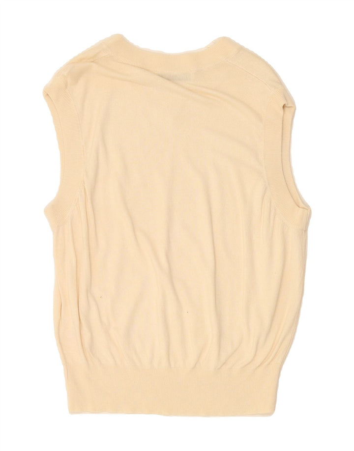 ZARA Womens Vest Tank Top UK 14 Medium Beige Viscose Vintage Zara and Second-Hand Zara from Messina Hembry 