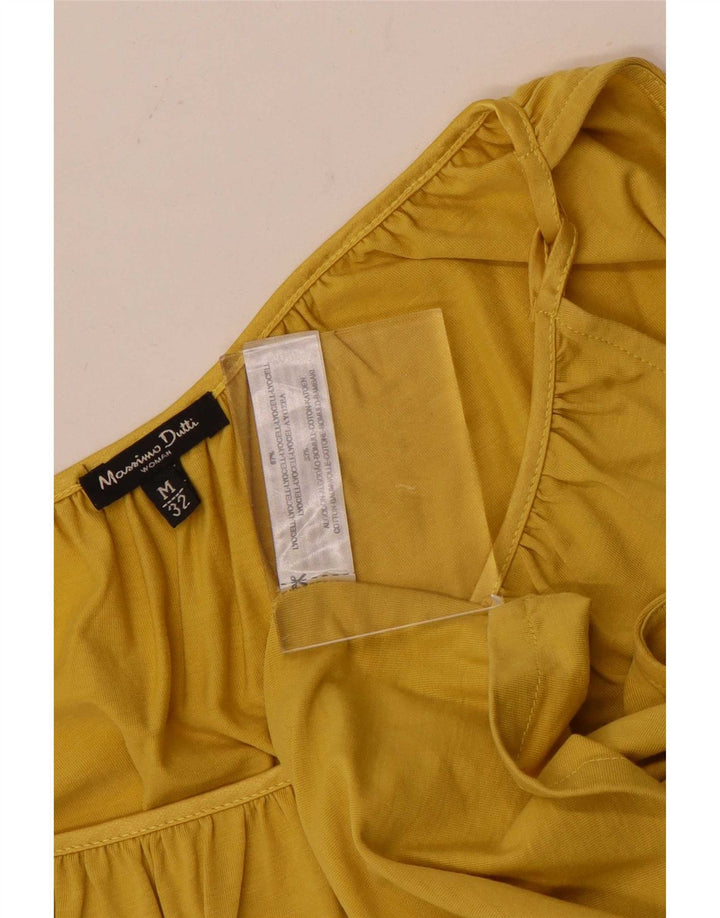 Massimo Dutti Womens Cami Top UK 14 Medium Yellow Lyocell