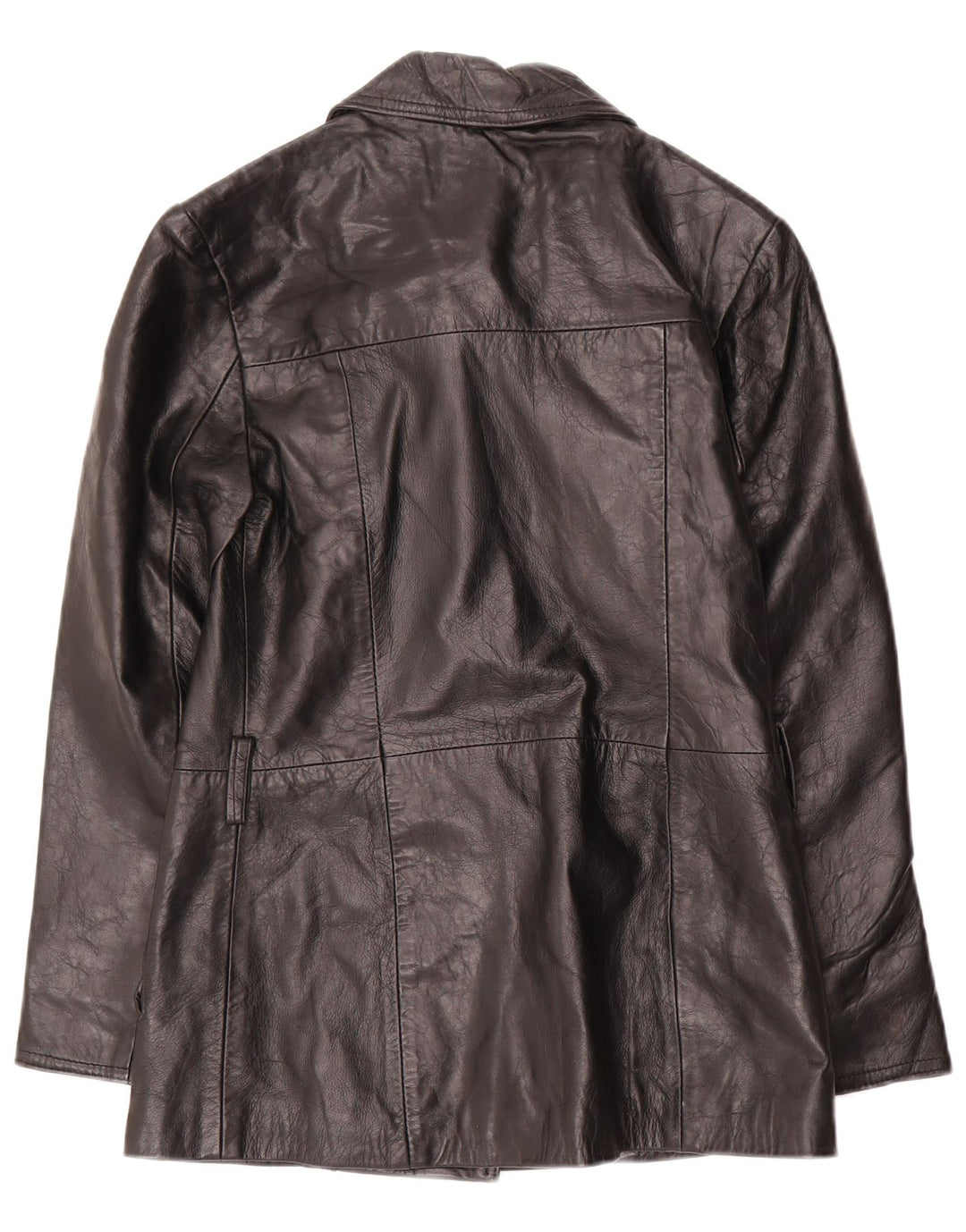 DALLAS Womens Zip Leather Jacket IT 44 Medium Black Leather