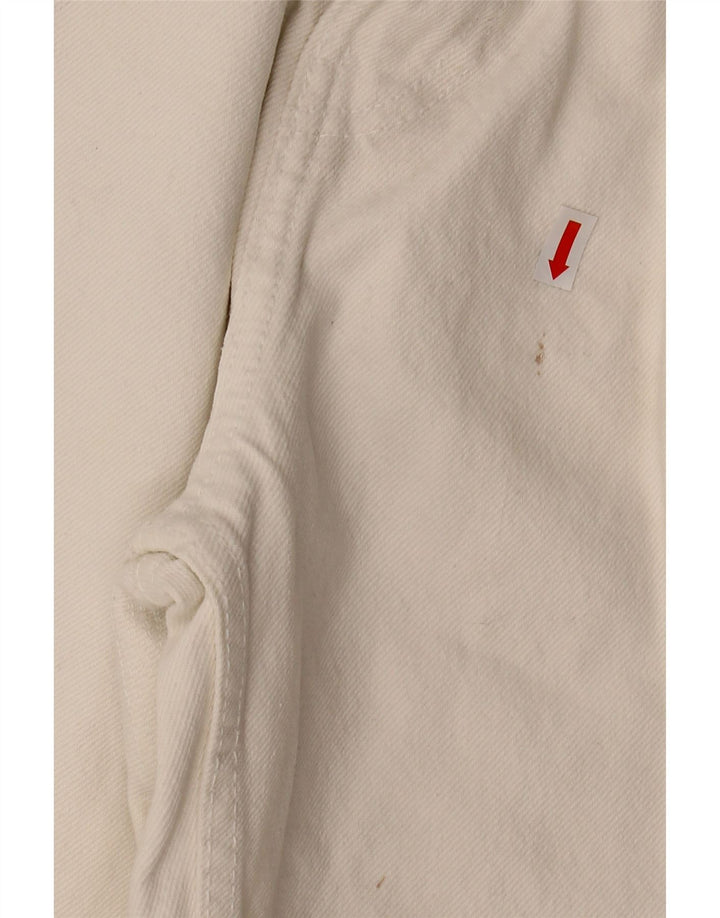ZARA Mens Distressed Cropped Jeans EU 40 Medium W31 L24 White Cotton