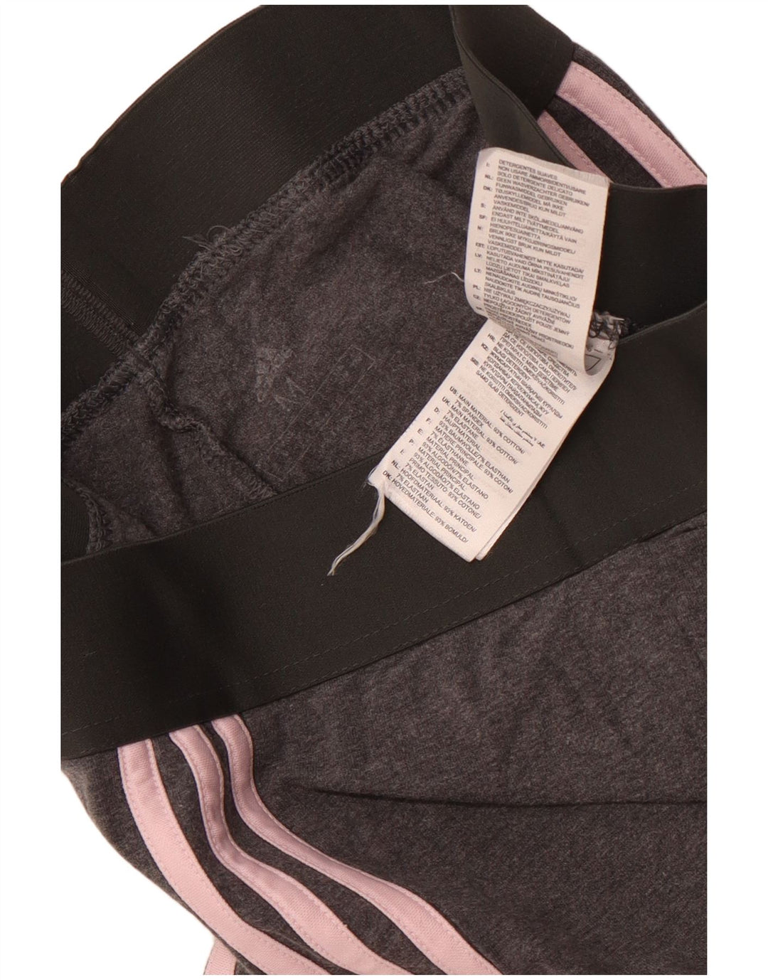 Adidas Womens Leggings UK 12 Medium  Grey Cotton