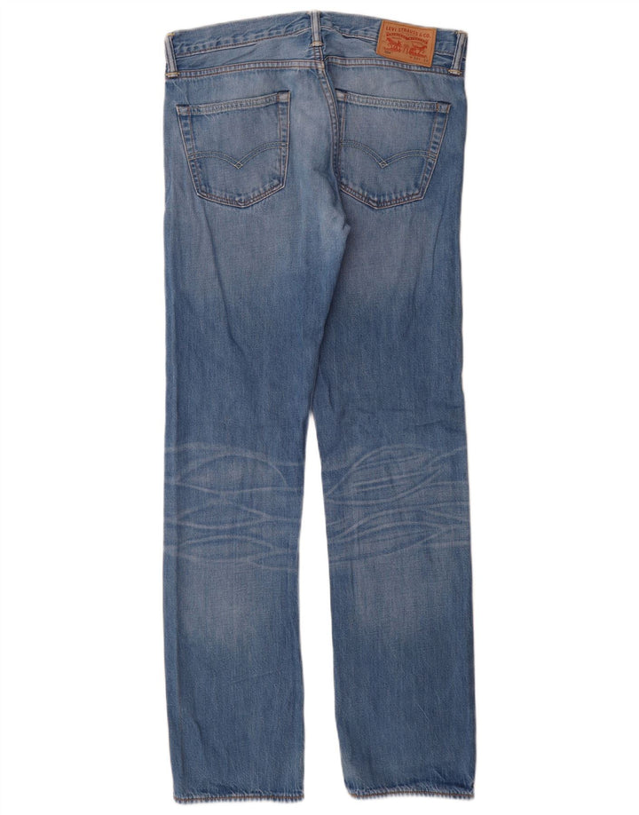 Levi's Mens 504 Straight Jeans W32 L34 Blue Cotton