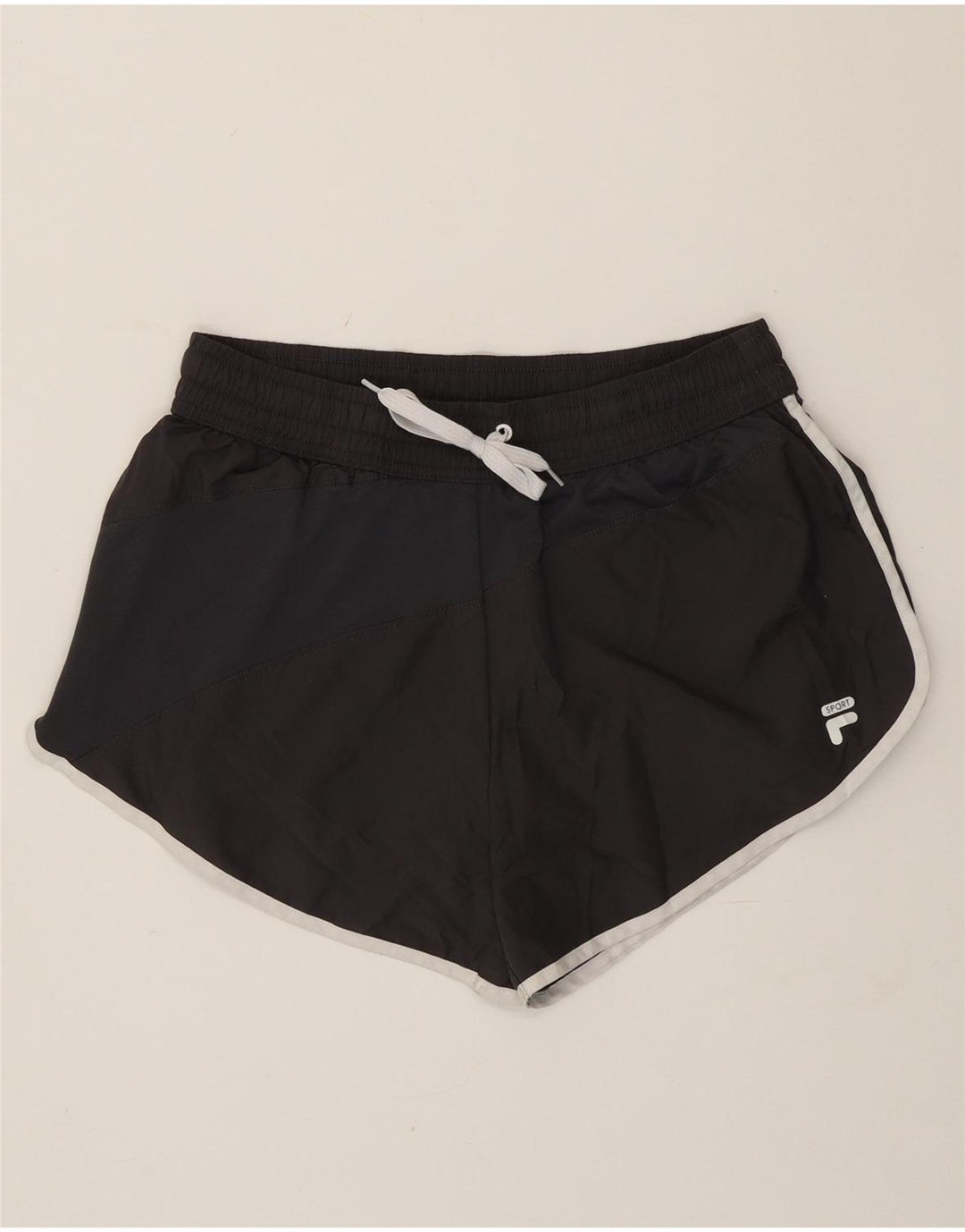 Fila Womens Sport Shorts UK 14 Medium  Black Polyester