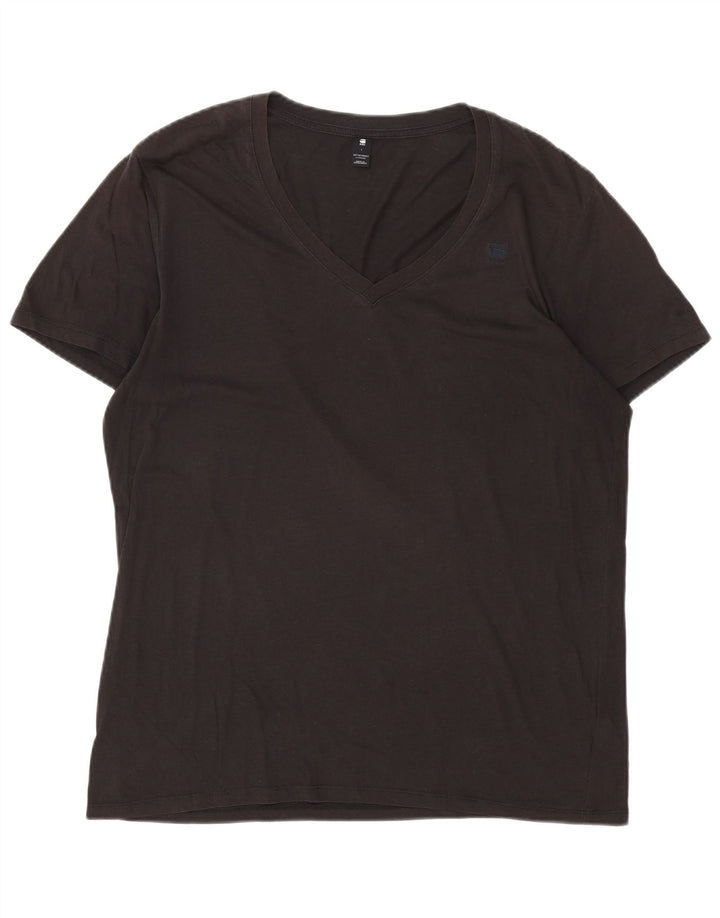 G-STAR Mens T-Shirt Top Large Black Cotton