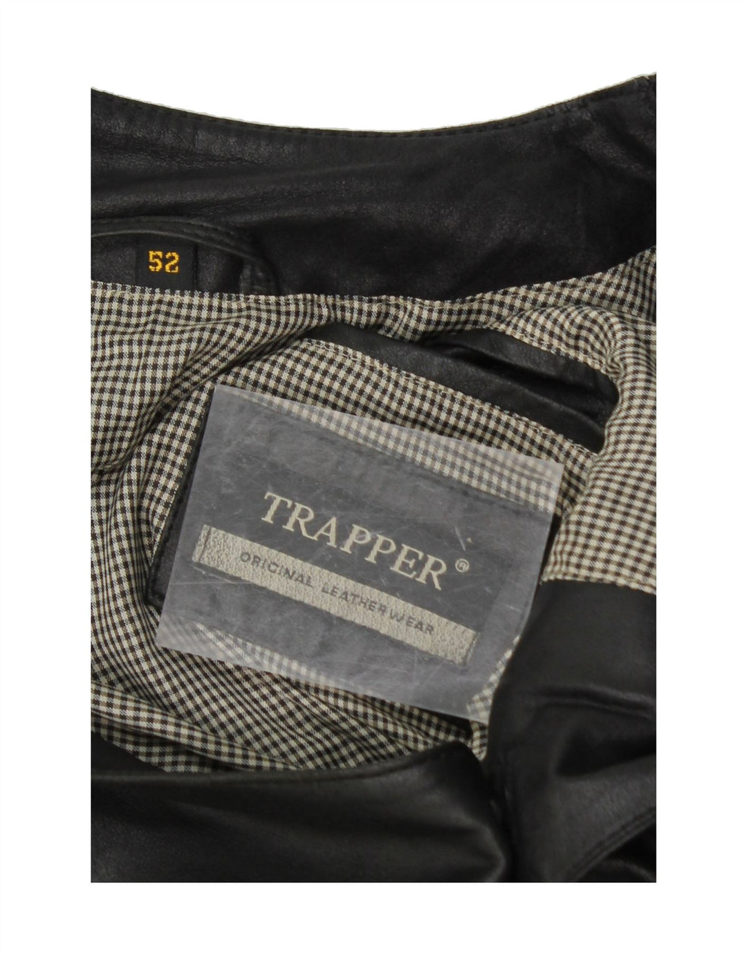 TRAPPER Womens Leather Gilet IT 52 2XL Black Leather Vintage Trapper and Second-Hand Trapper from Messina Hembry 