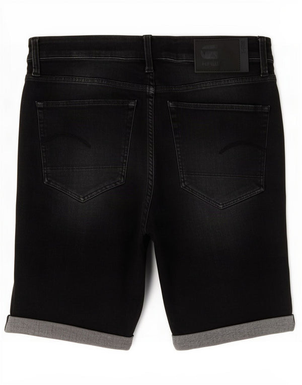 G-Star Mens 3301 Slim Denim Shorts W34 Large Grey Cotton