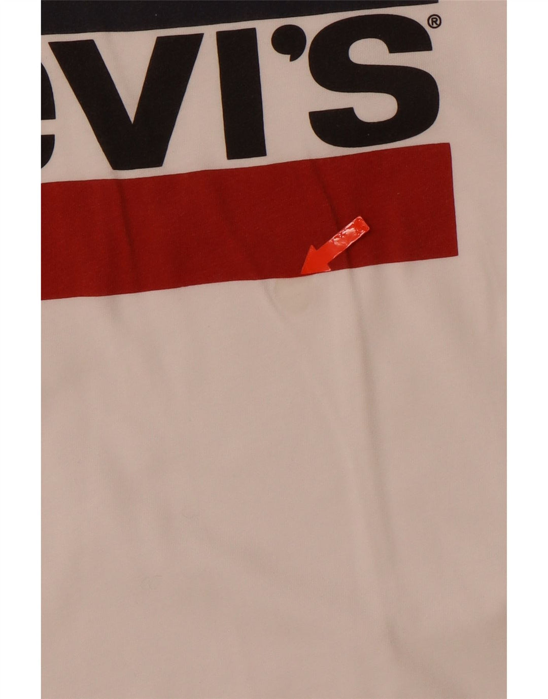 LEVI'S Womens Graphic T-Shirt Top UK 12 Medium White Cotton