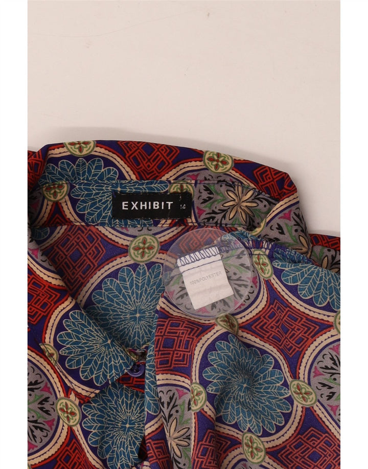 Exibit Womens Shirt Blouse UK 14 Large Multicoloured Geometric Polyester
