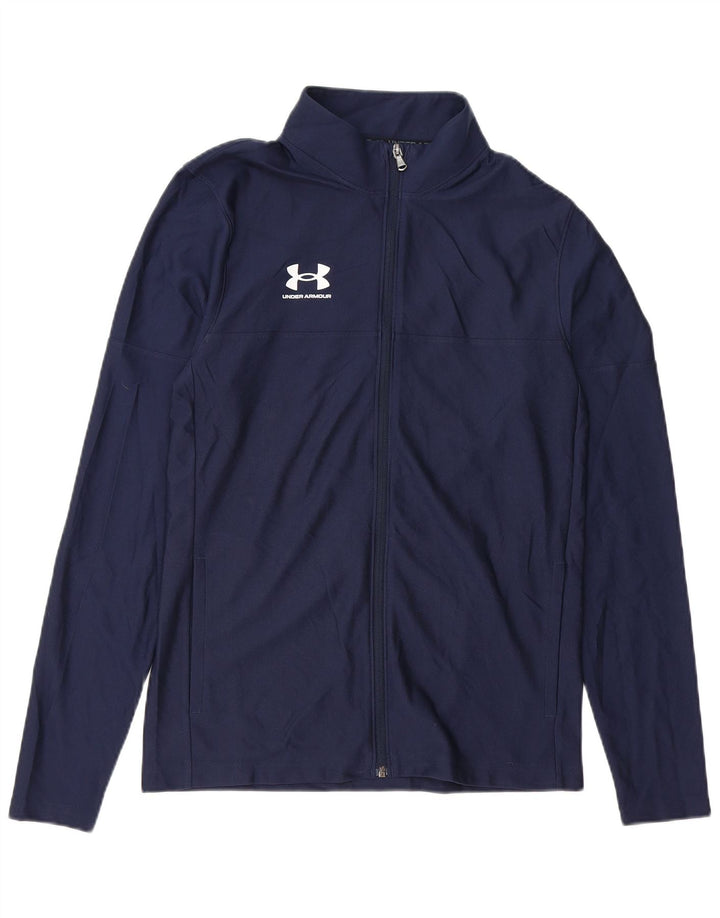 UNDER ARMOUR Mens Fitted Graphic Tracksuit Top Jacket Small Navy Blue