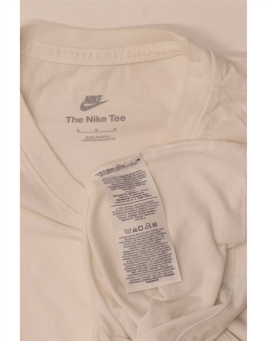 Nike Mens T-Shirt Top Medium White Cotton