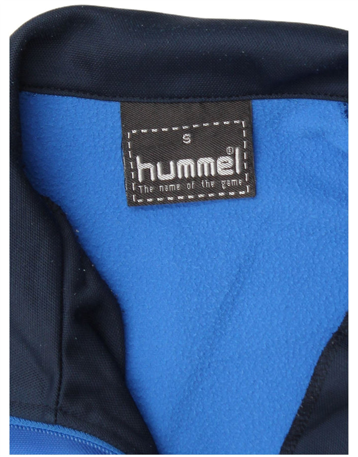 Hummel Mens Tracksuit Top Jacket Small Blue Colourblock