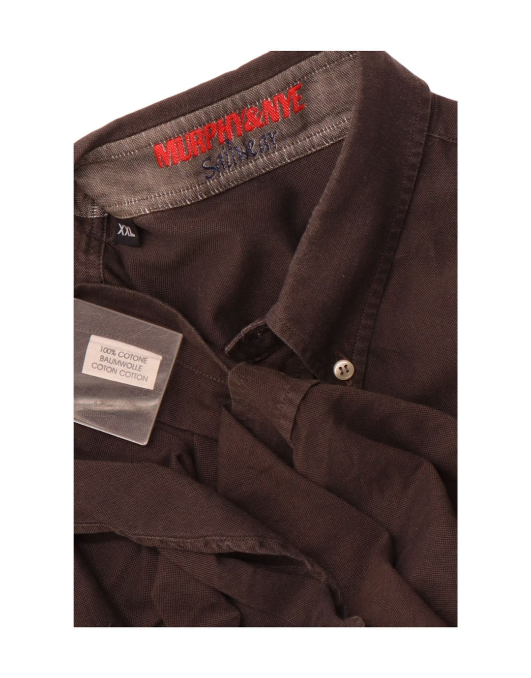 MURPHY & NYE Mens Shirt 2XL Grey Cotton